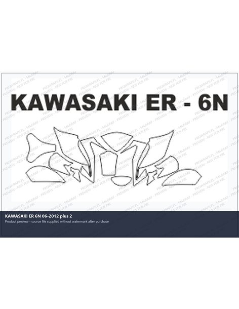 PPF Template - KAWASAKI ER 6N 06-2012 plus 2