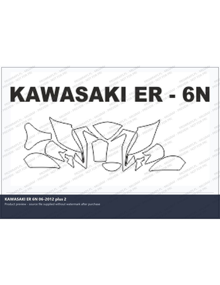 PPF Template - KAWASAKI ER 6N 06-2012 plus 2