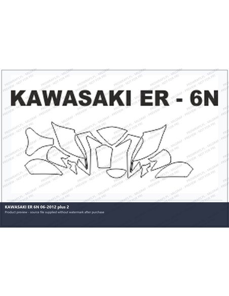 PPF Template - KAWASAKI ER 6N 06-2012 plus 2