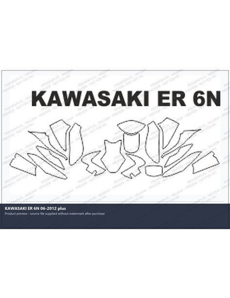 PPF Template - KAWASAKI ER 6N 06-2012 plus