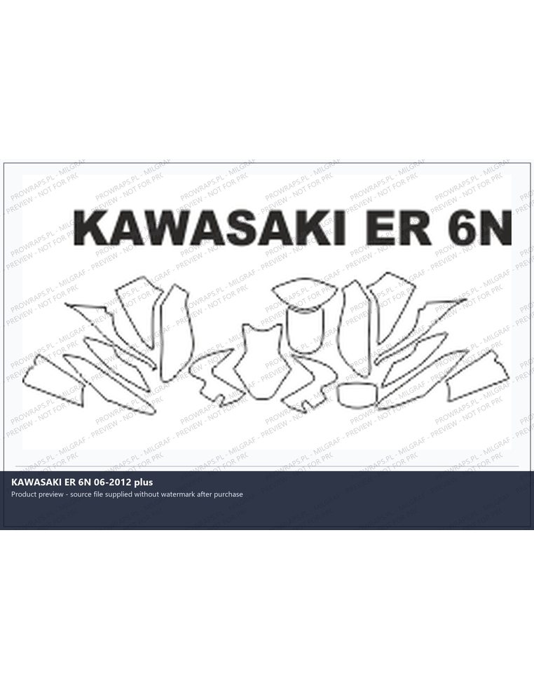 PPF Template - KAWASAKI ER 6N 06-2012 plus