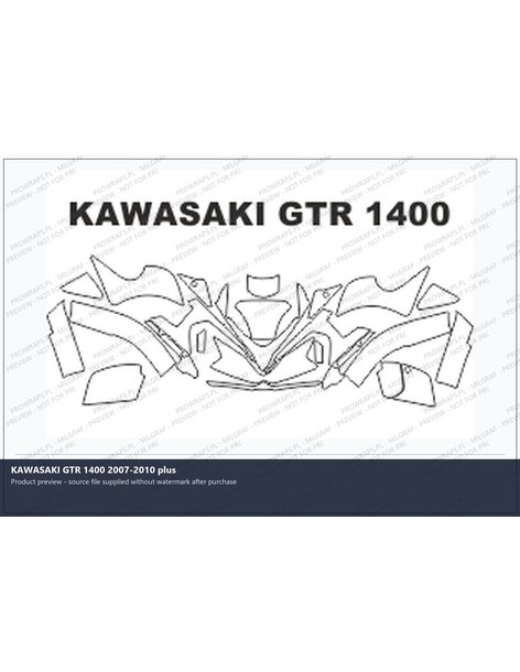 PPF Template - KAWASAKI GTR 1400 2007-2010 plus