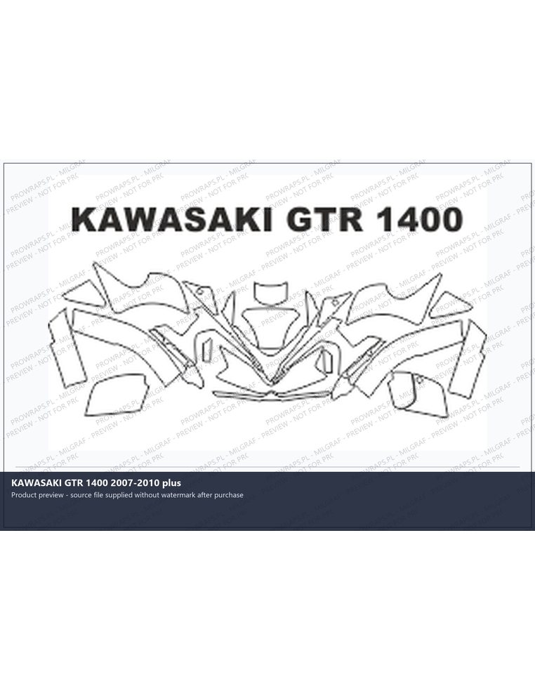 PPF Template - KAWASAKI GTR 1400 2007-2010 plus