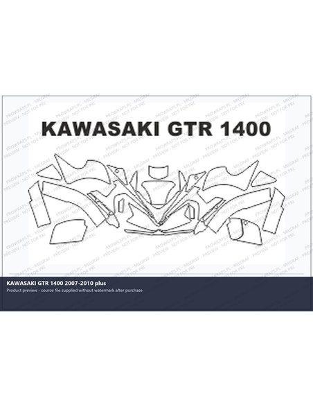 PPF Template - KAWASAKI GTR 1400 2007-2010 plus