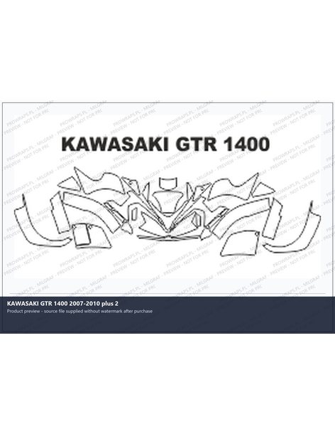 PPF Template - KAWASAKI GTR 1400 2007-2010 plus 2