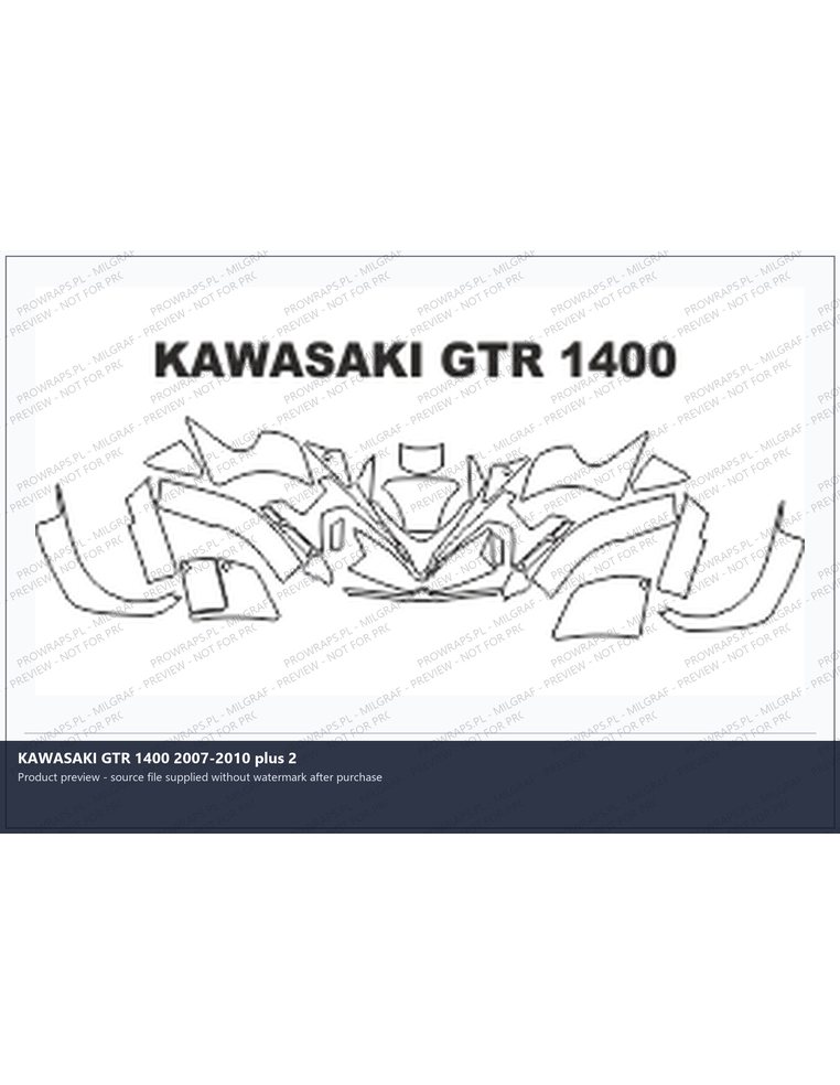PPF Template - KAWASAKI GTR 1400 2007-2010 plus 2