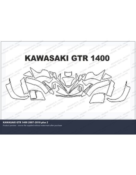 PPF Template - KAWASAKI GTR 1400 2007-2010 plus 2