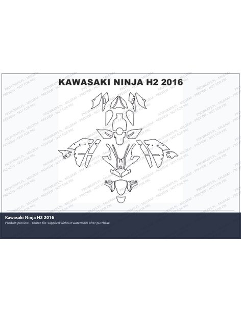 PPF Template - KAWASAKI NINJA H2 2016