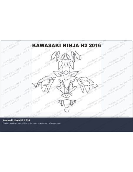 PPF Template - KAWASAKI NINJA H2 2016
