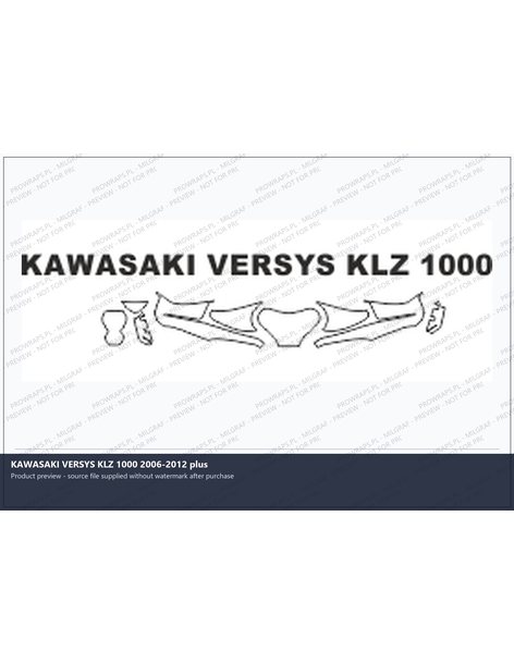 PPF Template - KAWASAKI VERSYS KLZ 1000 2006-2012 plus