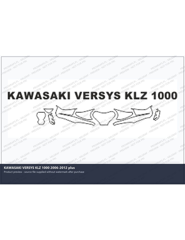 PPF Template - KAWASAKI VERSYS KLZ 1000 2006-2012 plus