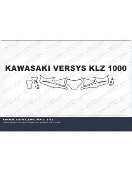 PPF Template - KAWASAKI VERSYS KLZ 1000 2006-2012 plus
