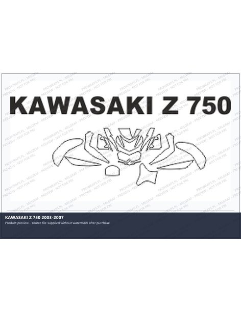 PPF Template - KAWASAKI Z 750 2003-2007
