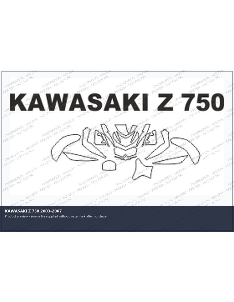 PPF Template - KAWASAKI Z 750 2003-2007