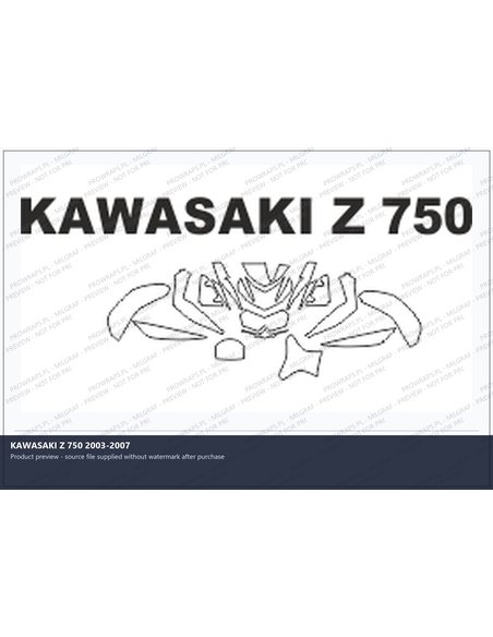 PPF Template - KAWASAKI Z 750 2003-2007