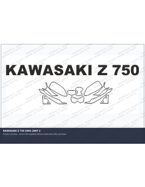 PPF Template - KAWASAKI Z 750 2003-2007 2