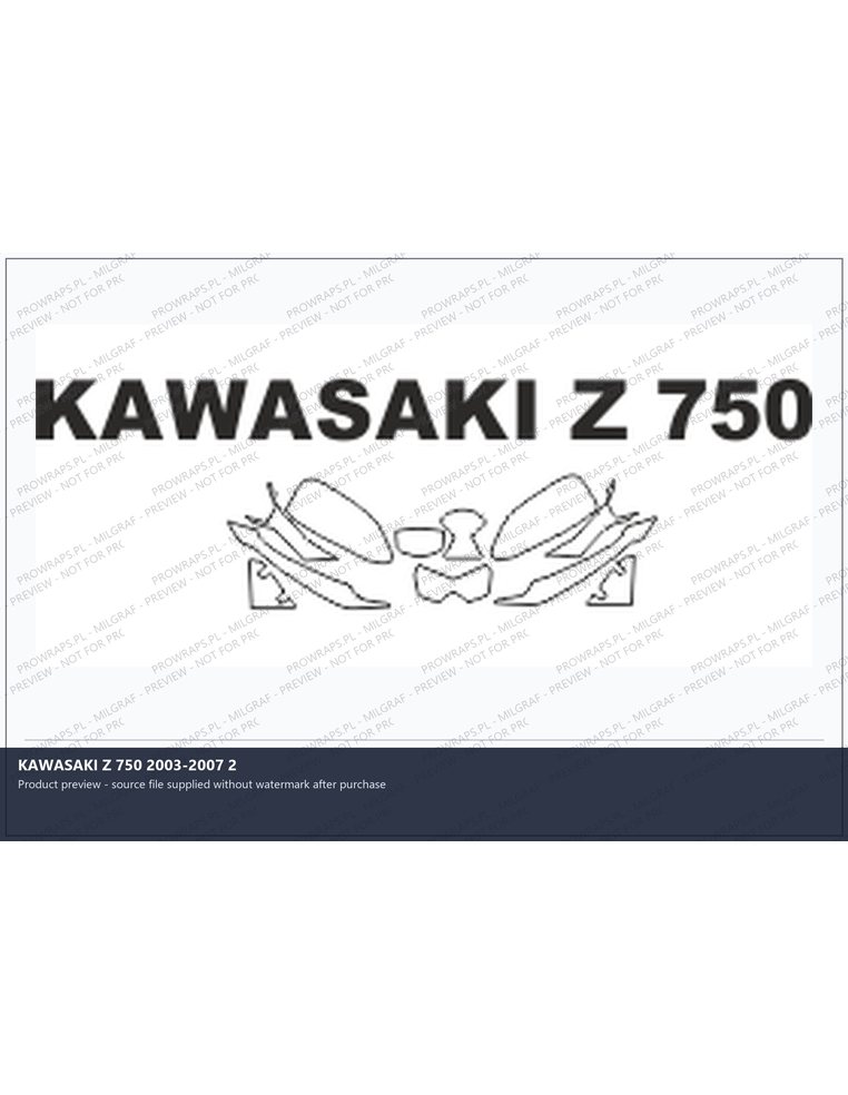 PPF Template - KAWASAKI Z 750 2003-2007 2