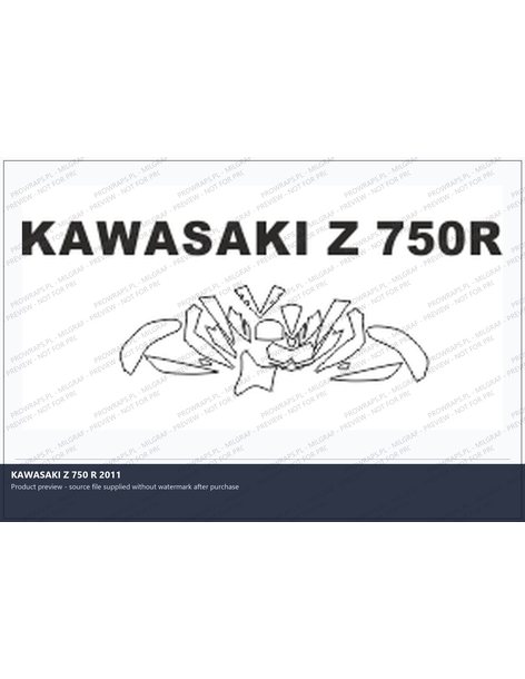 PPF Template - KAWASAKI Z 750 R 2011