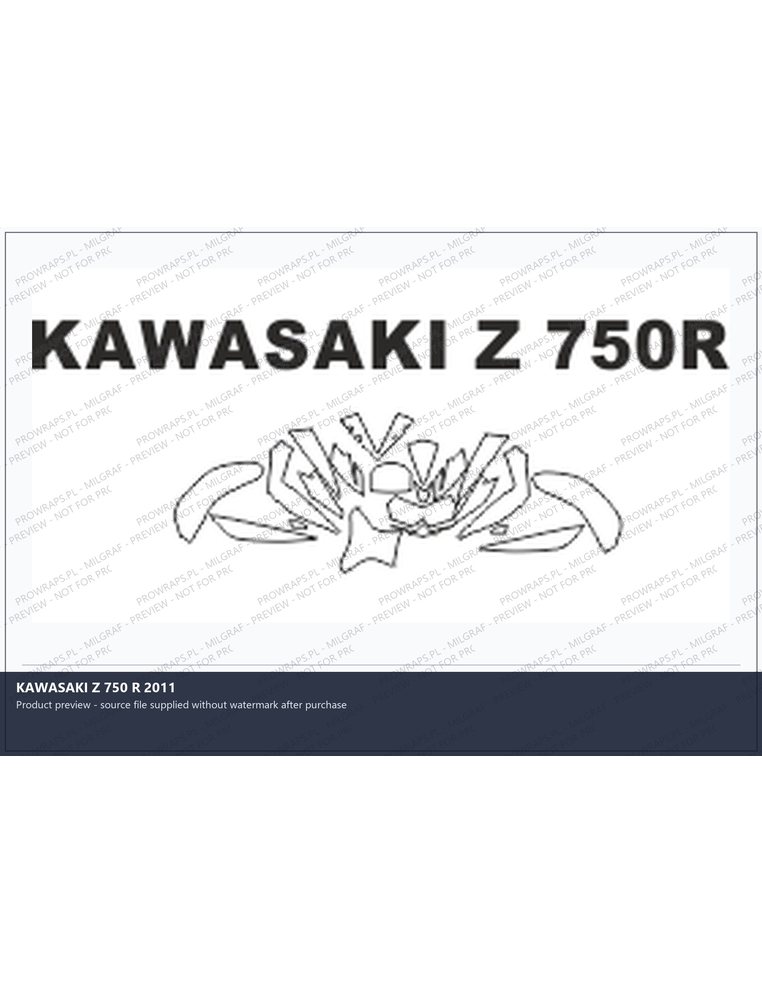 PPF Template - KAWASAKI Z 750 R 2011