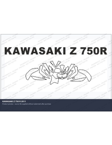 PPF Template - KAWASAKI Z 750 R 2011