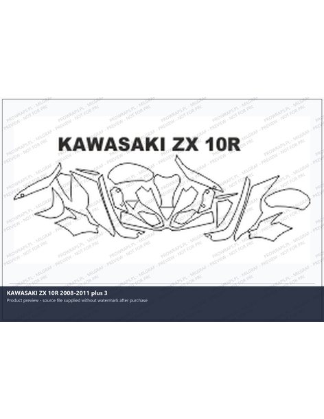 PPF Template - KAWASAKI ZX 10R 2008-2011 plus 3