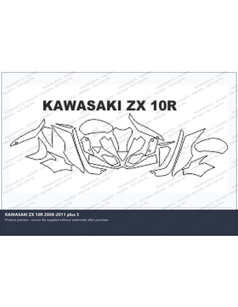 PPF Template - KAWASAKI ZX 10R 2008-2011 plus 3