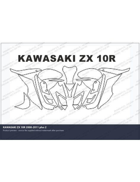 PPF Template - KAWASAKI ZX 10R 2008-2011 plus 2