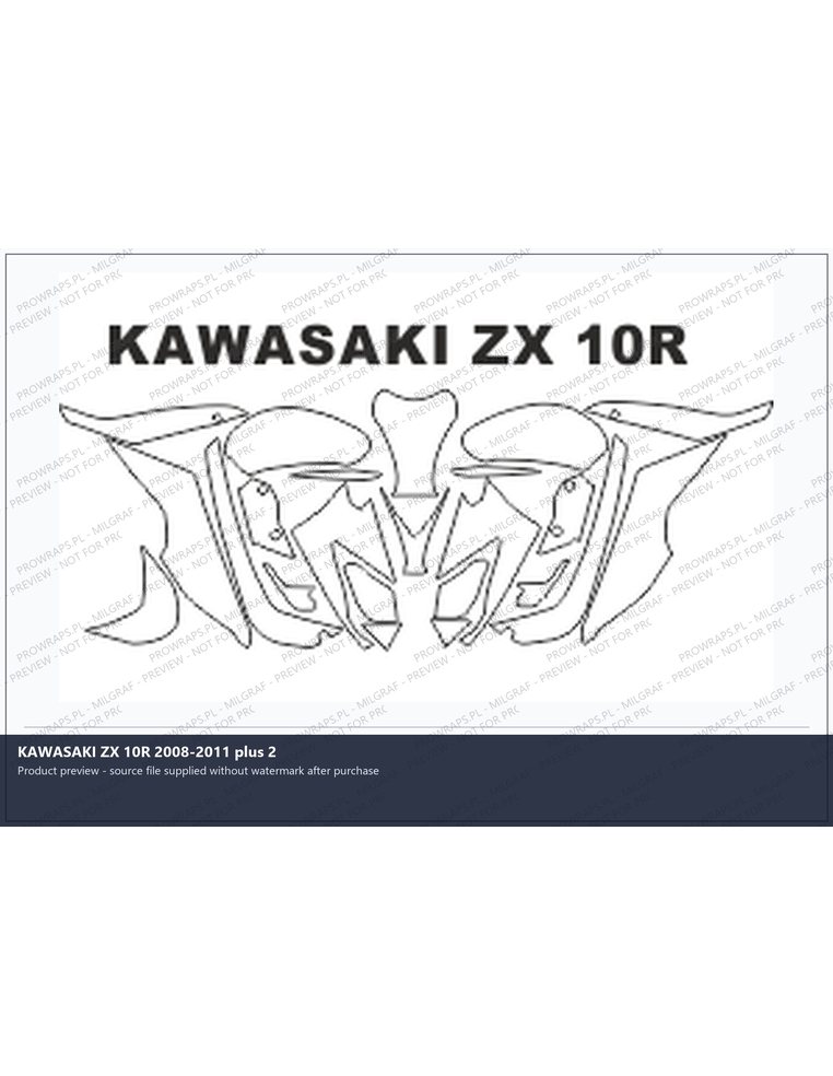 PPF Template - KAWASAKI ZX 10R 2008-2011 plus 2