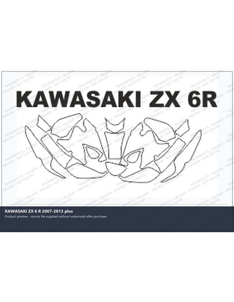 PPF Template - KAWASAKI ZX 6 R 2007-2013 plus