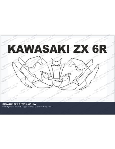 PPF Template - KAWASAKI ZX 6 R 2007-2013 plus