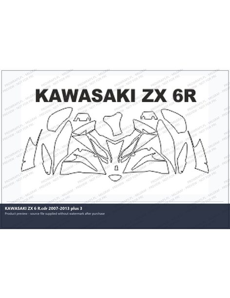 PPF Template - KAWASAKI ZX 6 R.cdr 2007-2013 plus 3