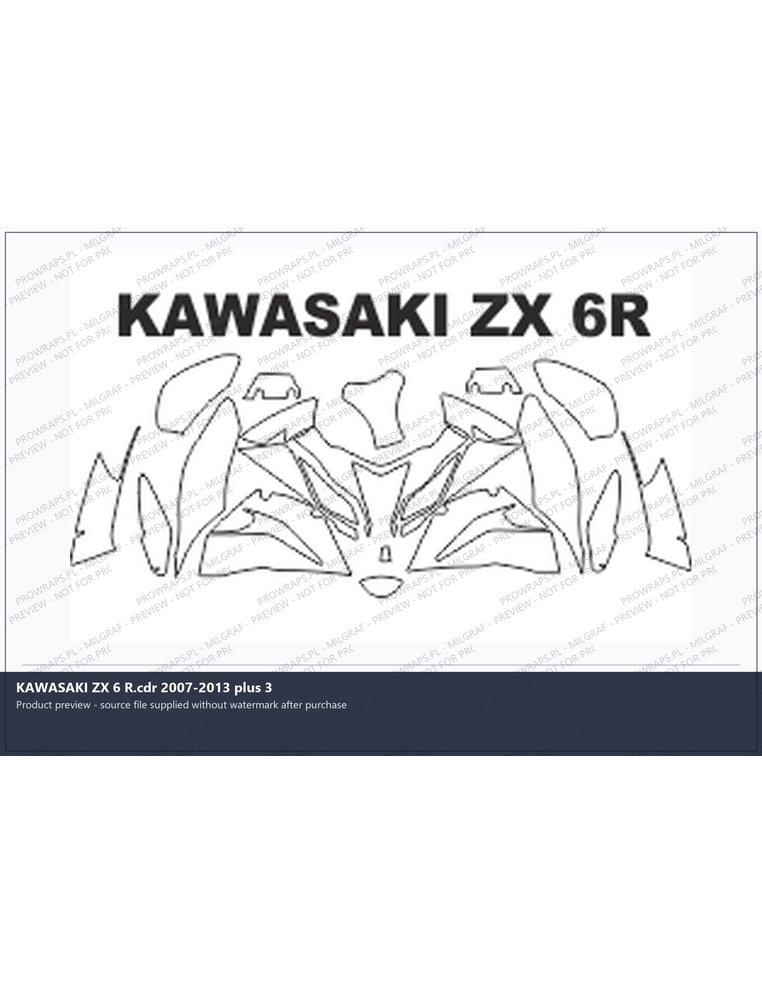PPF Template - KAWASAKI ZX 6 R.cdr 2007-2013 plus 3
