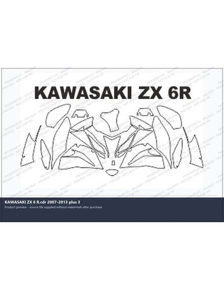 PPF Template - KAWASAKI ZX 6 R.cdr 2007-2013 plus 3