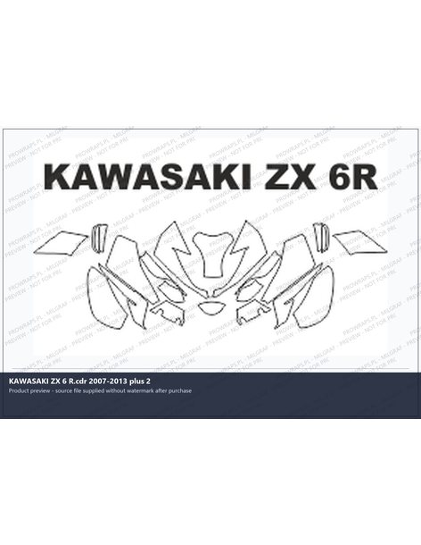 PPF Template - KAWASAKI ZX 6 R.cdr 2007-2013 plus 2