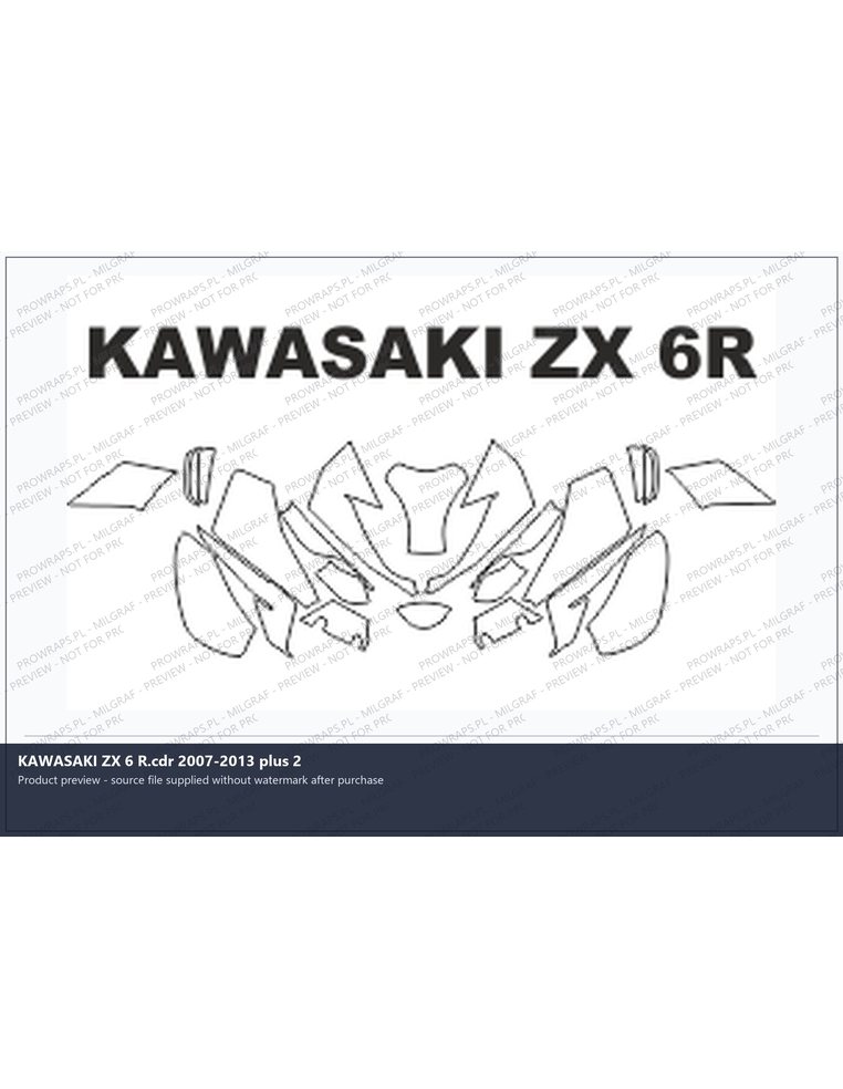 PPF Template - KAWASAKI ZX 6 R.cdr 2007-2013 plus 2