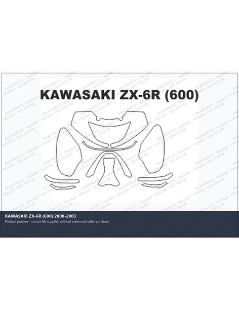 PPF Template - KAWASAKI ZX-6R (600) 2000-2003