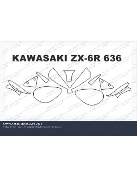 PPF Template - KAWASAKI ZX-6R 636 2003-2004