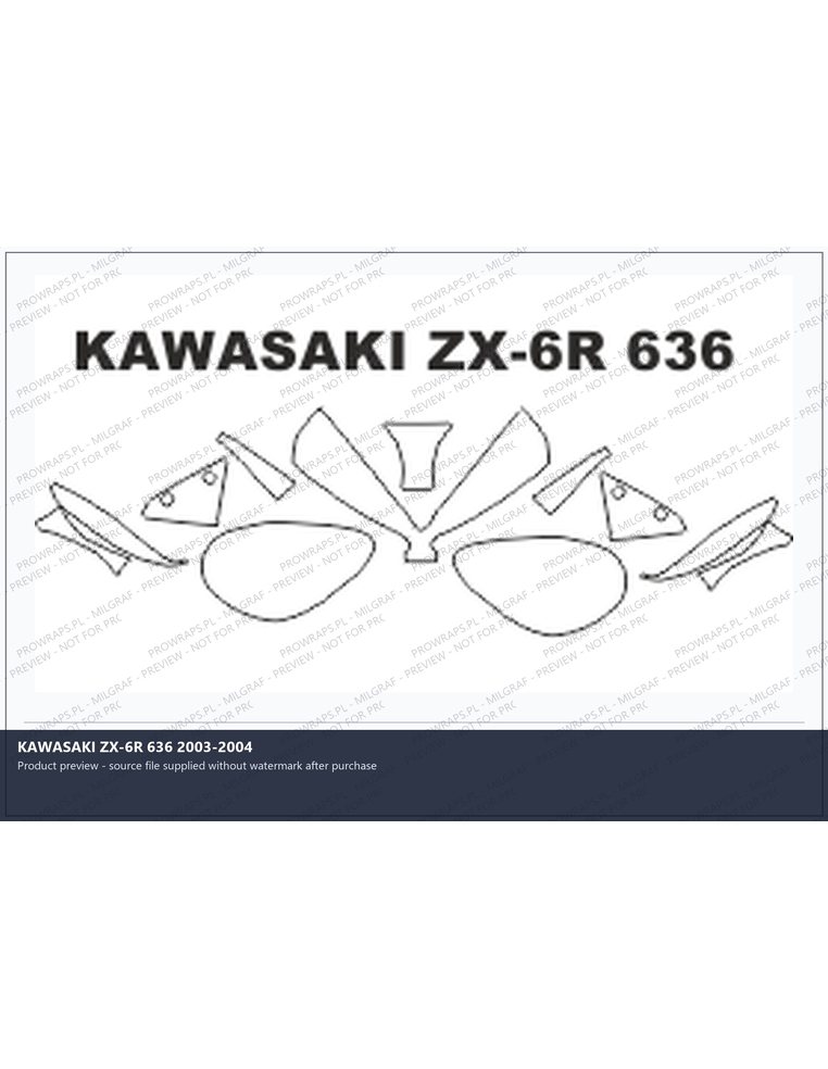 PPF Template - KAWASAKI ZX-6R 636 2003-2004