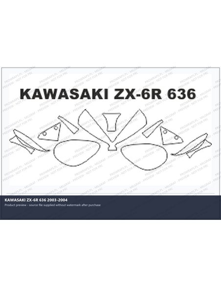 PPF Template - KAWASAKI ZX-6R 636 2003-2004