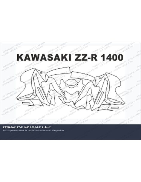 PPF Template - KAWASAKI ZZ-R 1400 2006-2013 plus 2