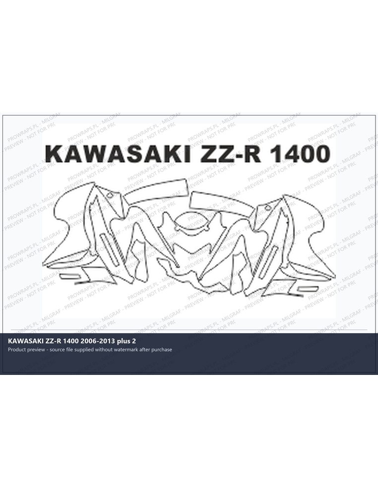 PPF Template - KAWASAKI ZZ-R 1400 2006-2013 plus 2