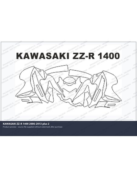 PPF Template - KAWASAKI ZZ-R 1400 2006-2013 plus 2