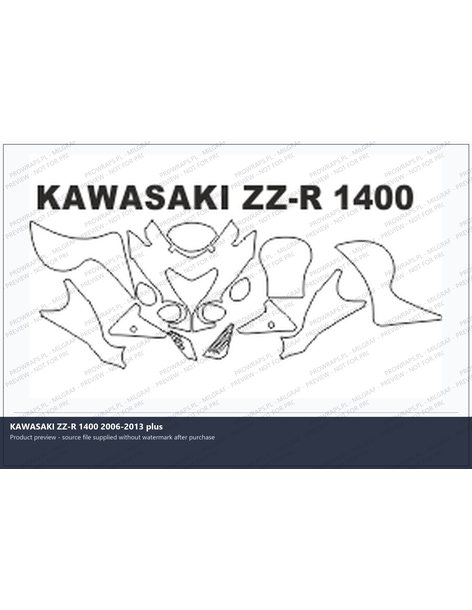 PPF Template - KAWASAKI ZZ-R 1400 2006-2013 plus