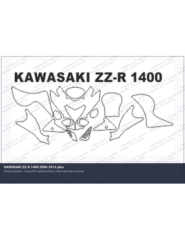 PPF Template - KAWASAKI ZZ-R 1400 2006-2013 plus