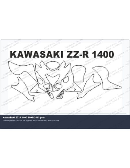 PPF Template - KAWASAKI ZZ-R 1400 2006-2013 plus