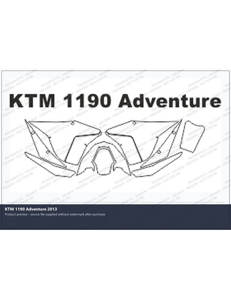 PPF Template - KTM 1190 Adventure 2013