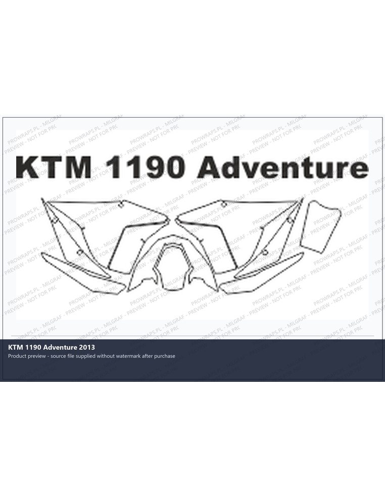 PPF Template - KTM 1190 Adventure 2013