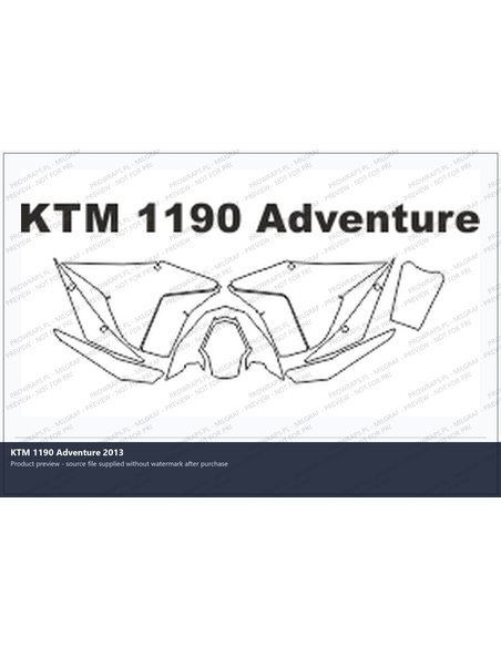 PPF Template - KTM 1190 Adventure 2013
