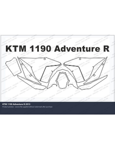 PPF Template - KTM 1190 Adventure R 2013