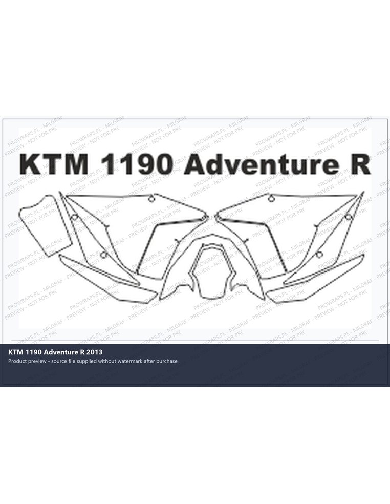 PPF Template - KTM 1190 Adventure R 2013